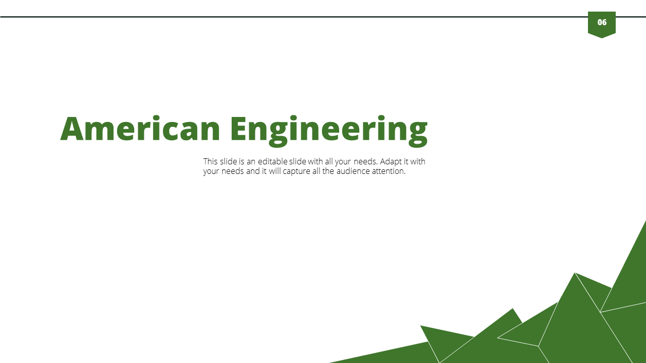 Engineering PowerPoint Presentation Template-Green Color